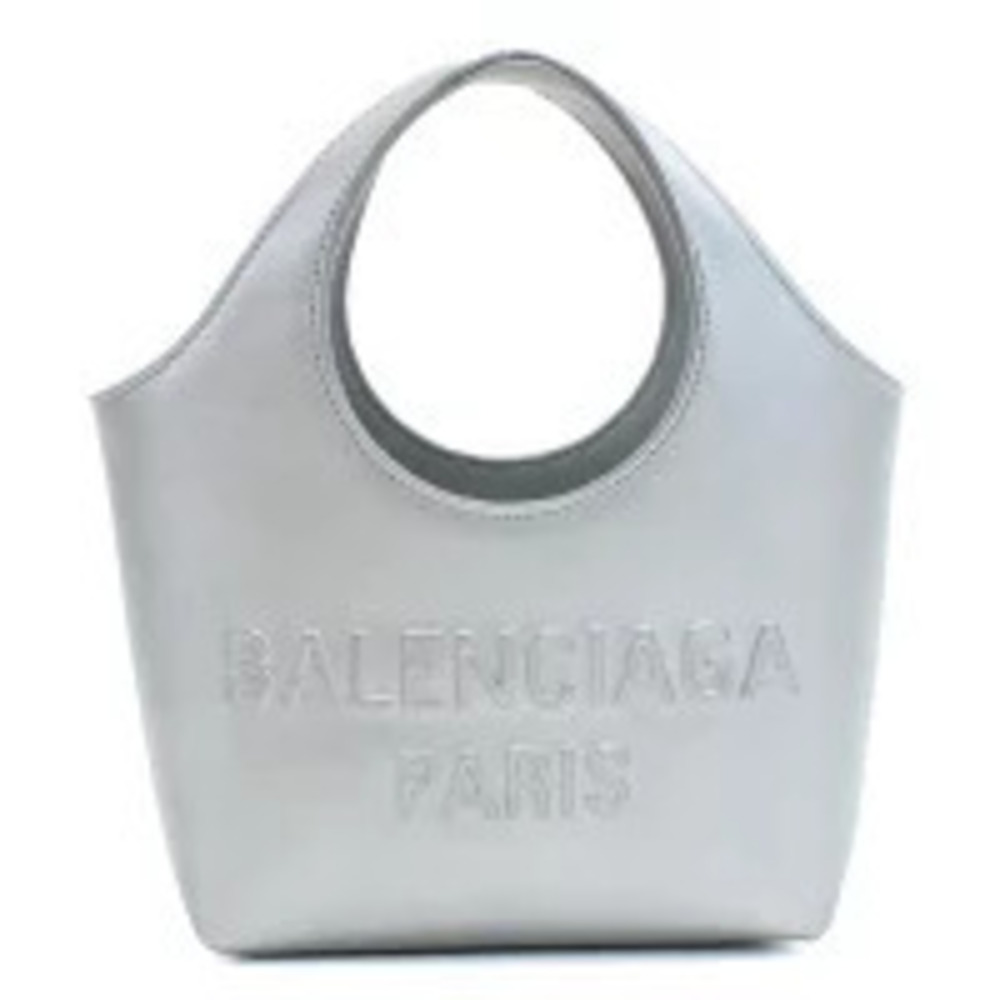 Balenciaga Hardware Tote Bag Leather Silver Tone Handbag